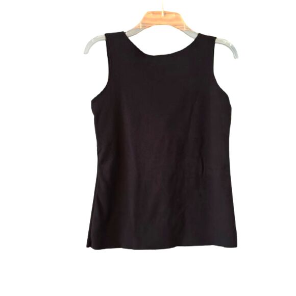 Black Lace Bodice Built In Bra Soft Camisole Tank Top Woman's Size XL - Picture 2 of 3